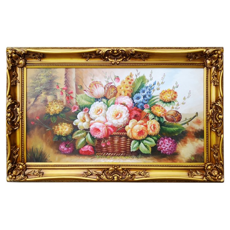 European style wholesale wide oil painting outer wood floating frame wall photo canvas painting frame