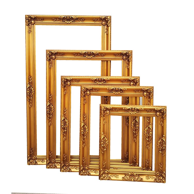 European style wholesale wide oil painting outer wood floating frame wall photo canvas painting frame