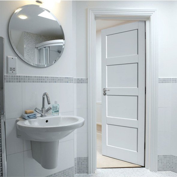 Moulded hollow white painting door from China manufacture