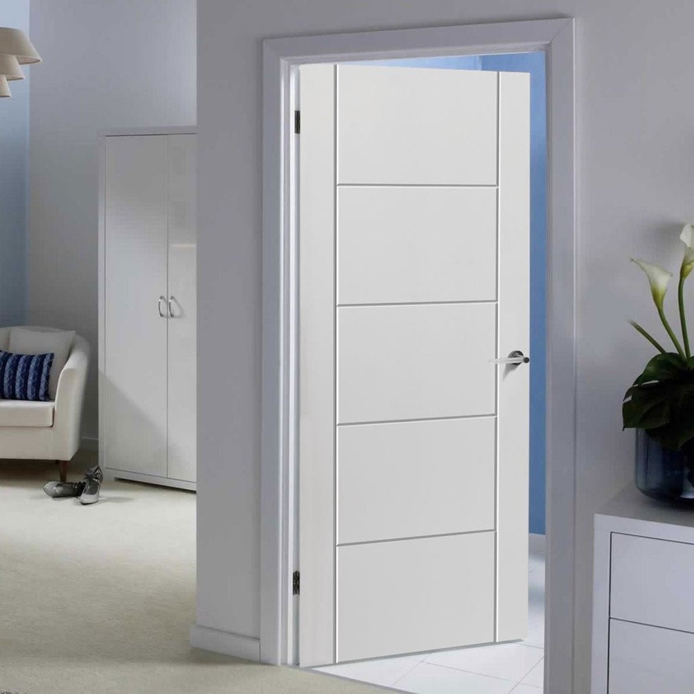 Moulded hollow white painting door from China manufacture
