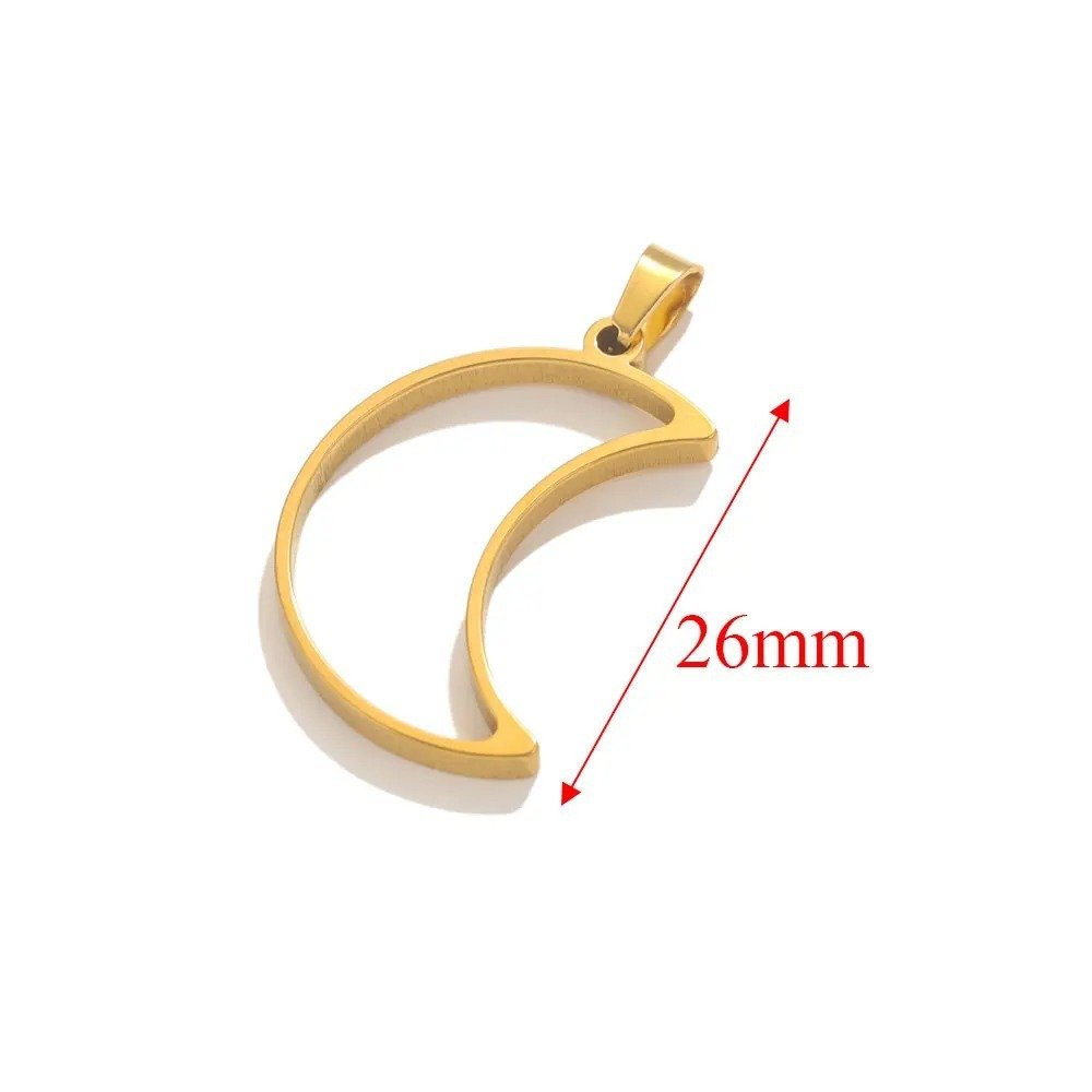 Stainless Steel Geometric Round Heart Star Moon Oval Hollow Mold Resin Casting Frame Pendant for DIY Necklace Earrings Making