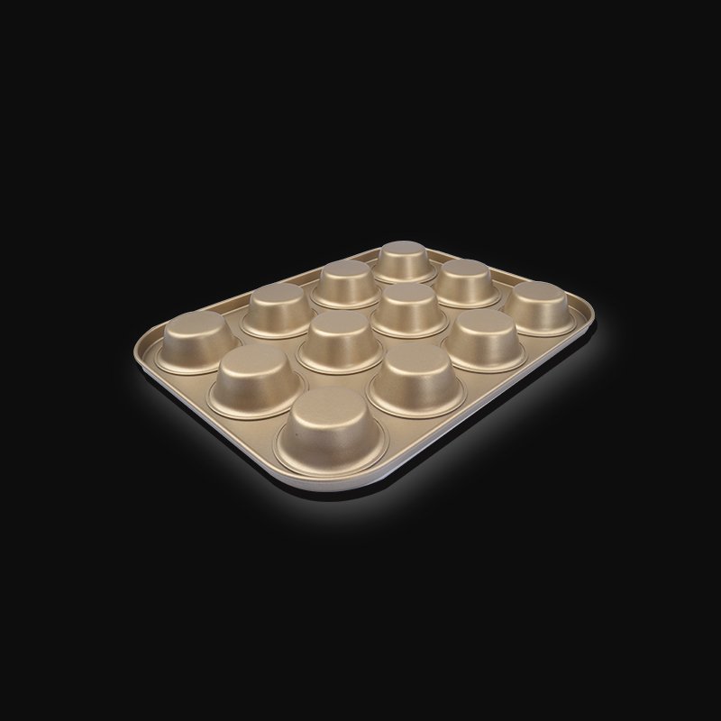 12-Cup Baking Pan Disposable Metal Framed Cake Tools For Home Baking Easy To Use Both Round And Rectangular
