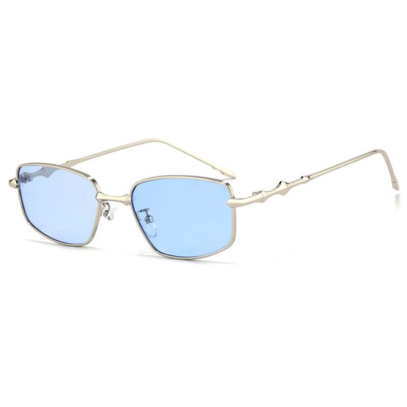 Fashion Small Square Sunglasses for Women Retro Rectangle Sun Glasses Ladies Metal Frame Cute Decorative Computer Glasses