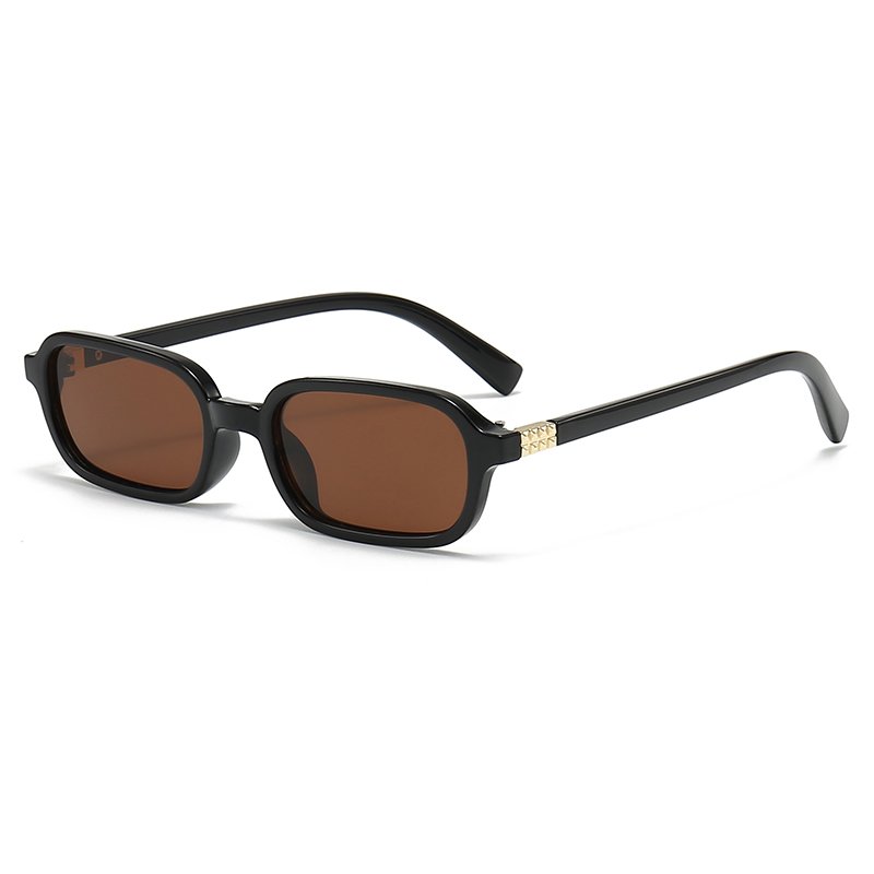 ADE WU STY20954 Small Frame Retro Custom LOGO Sun Glasses Vintage Square Eyewear Rectangle Leopard Pink Lens Sunglasses