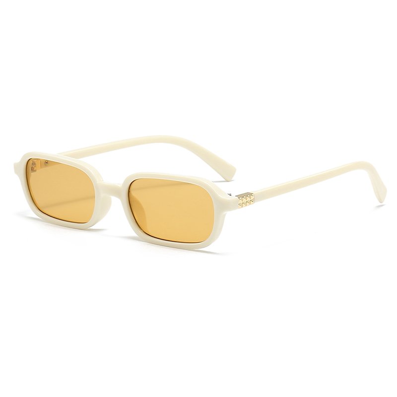 ADE WU STY20954 Small Frame Retro Custom LOGO Sun Glasses Vintage Square Eyewear Rectangle Leopard Pink Lens Sunglasses