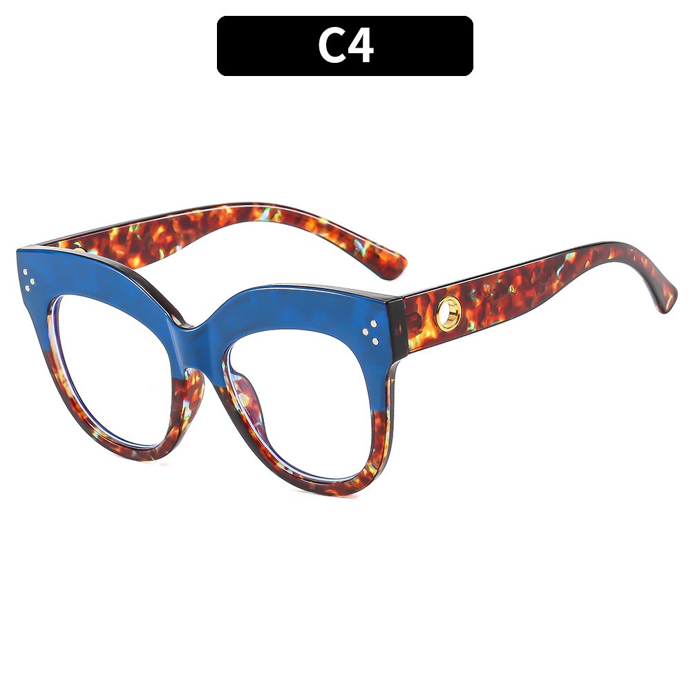 New styles vintage TR90 Big frame computer anti blue light glasses INS eyewear blocking glasses for women