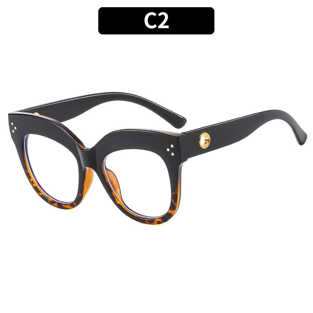 New styles vintage TR90 Big frame computer anti blue light glasses INS eyewear blocking glasses for women