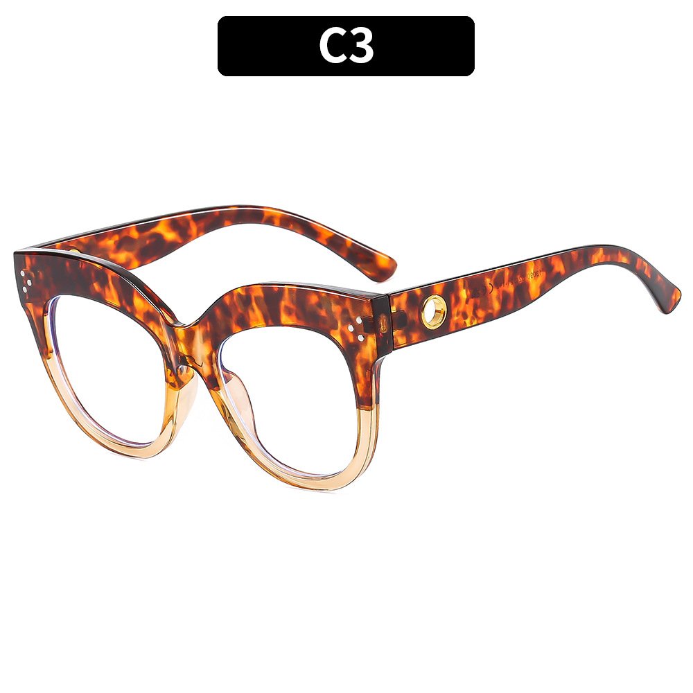New styles vintage TR90 Big frame computer anti blue light glasses INS eyewear blocking glasses for women