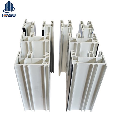 Haisu 80mm White PVC Sliding UPVC High Quality Plastic Profiles OEM ODM Windows Door Frames Moulding