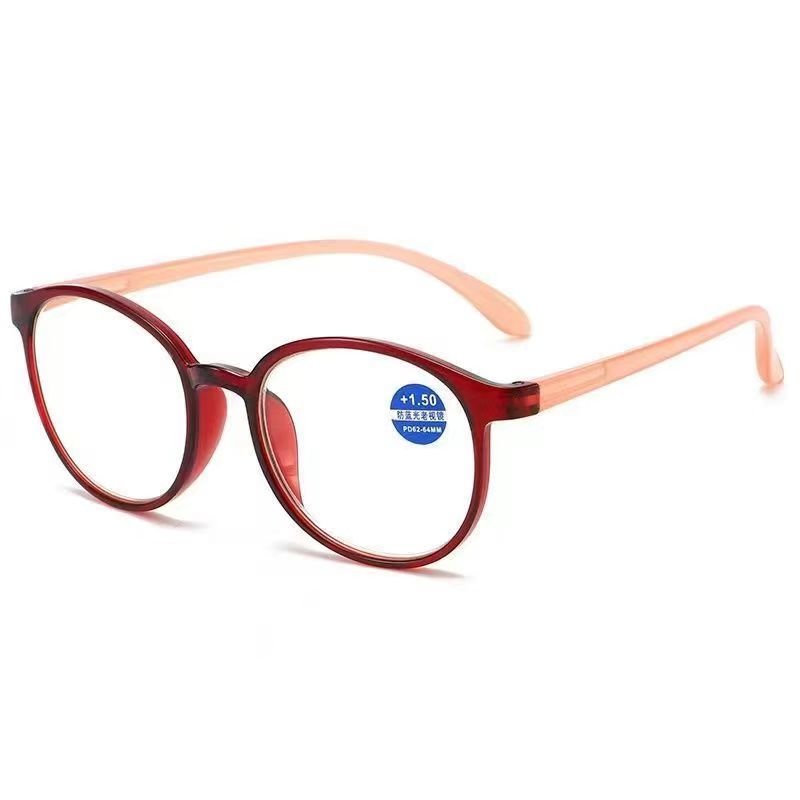 2024 HD Anti-Blue Light Flexible Lightweight Reading Glasses Unisex PC Frame Oval Fashionable Women's Reading Glasses