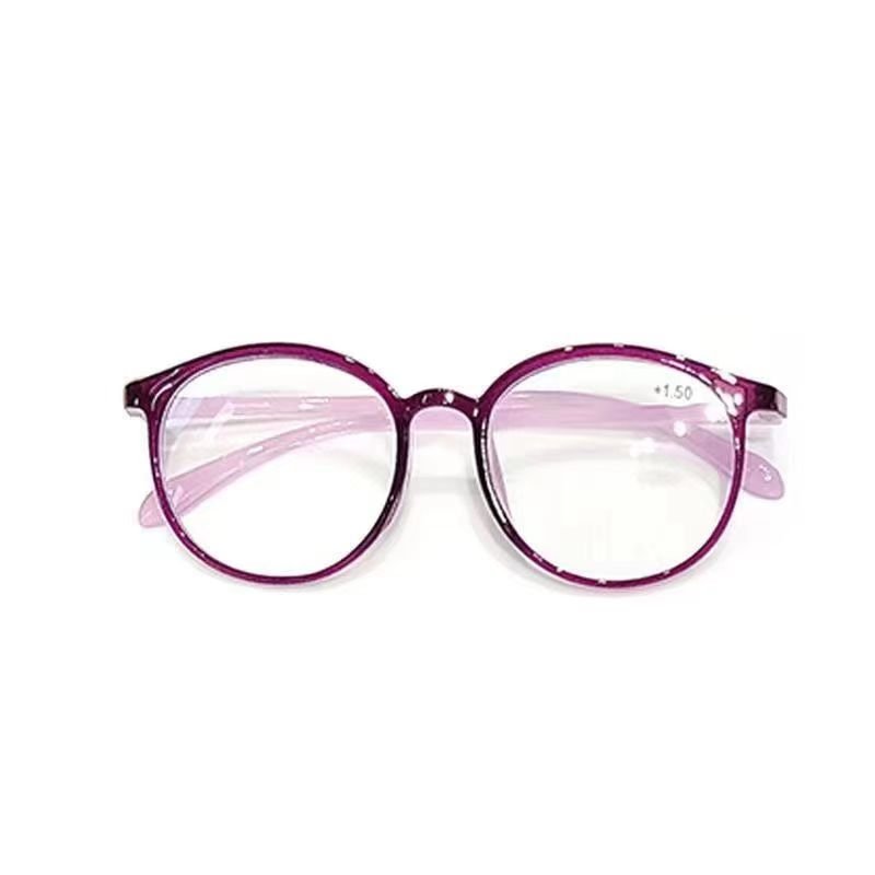 2024 HD Anti-Blue Light Flexible Lightweight Reading Glasses Unisex PC Frame Oval Fashionable Women's Reading Glasses