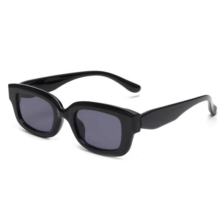 fashionable Custom Logo 2024 shades dark lens Black UV400 Wholesale Unisex vintage Plastic retro multi colors Square Sunglasses