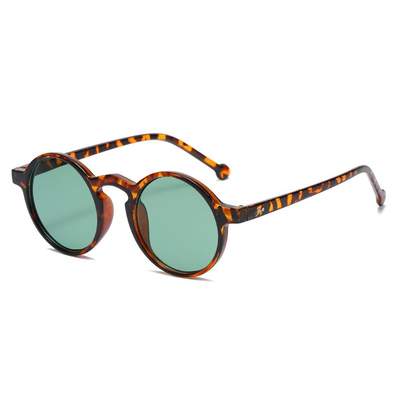 High quality round plastic small frame vintage men women fashion punk designer shades Sunglasses 2024