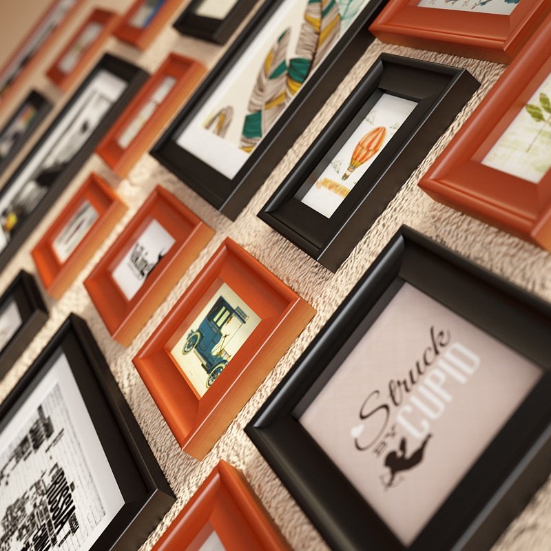 wholesale custom blue wooden mdf multifunctional photo frame picture frames