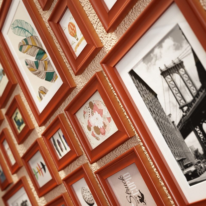 wholesale custom blue wooden mdf multifunctional photo frame picture frames