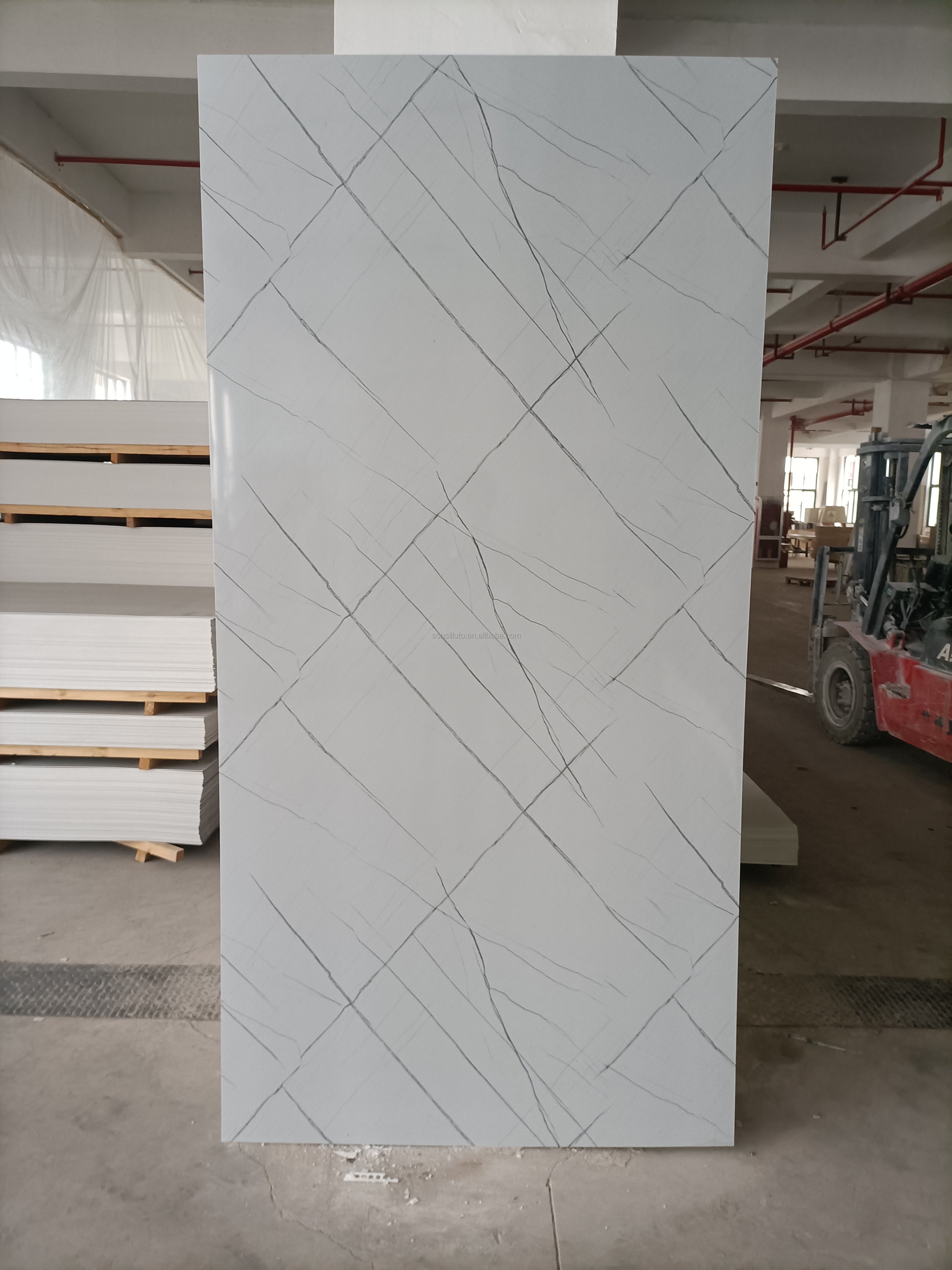 1220*2800mm*3mm Waterproof uv coating pvc marble interior wall boards