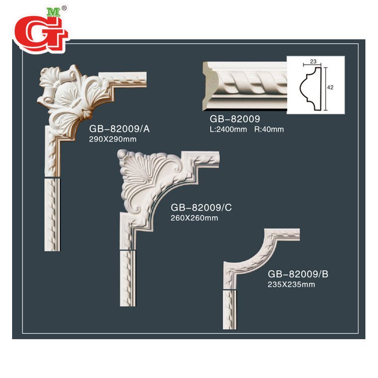 Modern house wall decorative box moulding primed wall frame moulding and corners for bedroom decoration