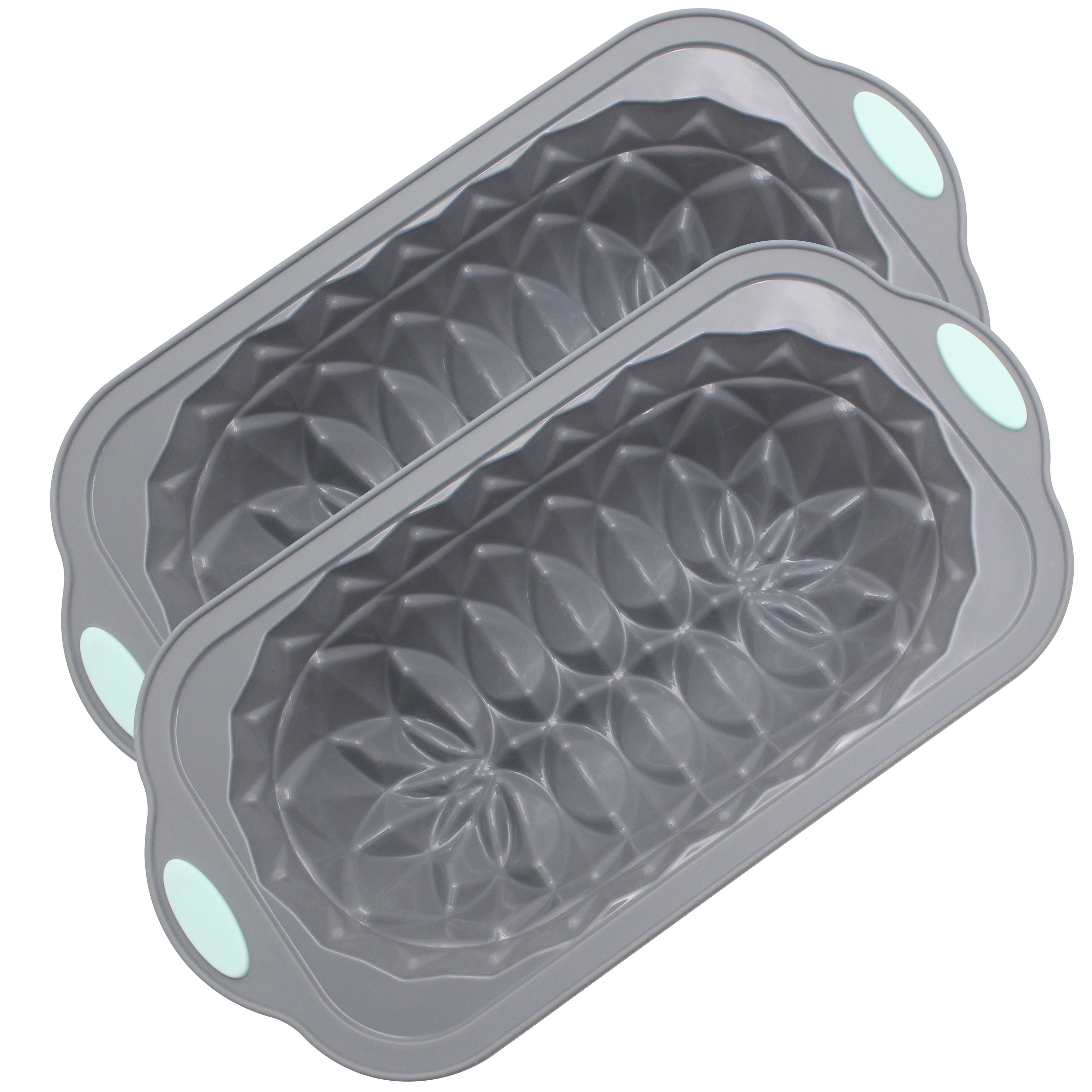 Small Two-Tone Hard Frame Lotus Loaf Pan Nonstick Baking Dish Microwave and Dishwasher Safe Easy to Use