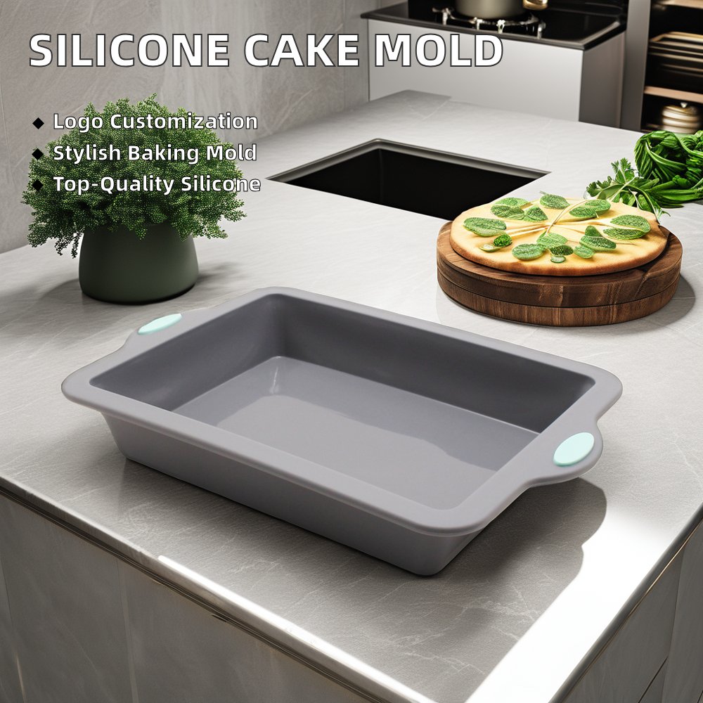 Bicolor Small Hard-Framed Baking Pan Square Kitchen Cooking Tool for Cake Cookie Pastry Bread Moulds