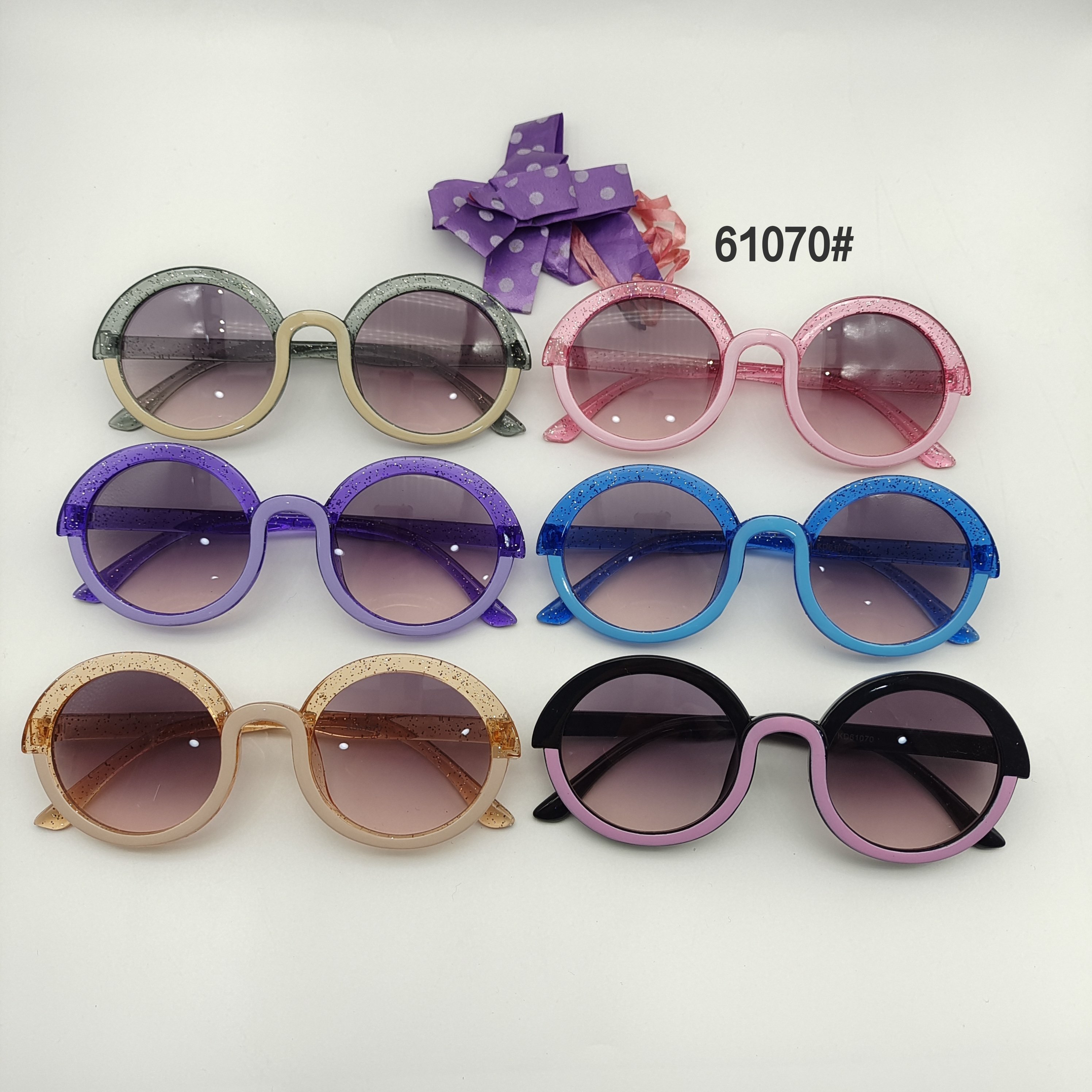 2024 New Fashion Round Frame Silicone Polarized Sunglasses Anti UV Children's Sunglasses Sun Visors