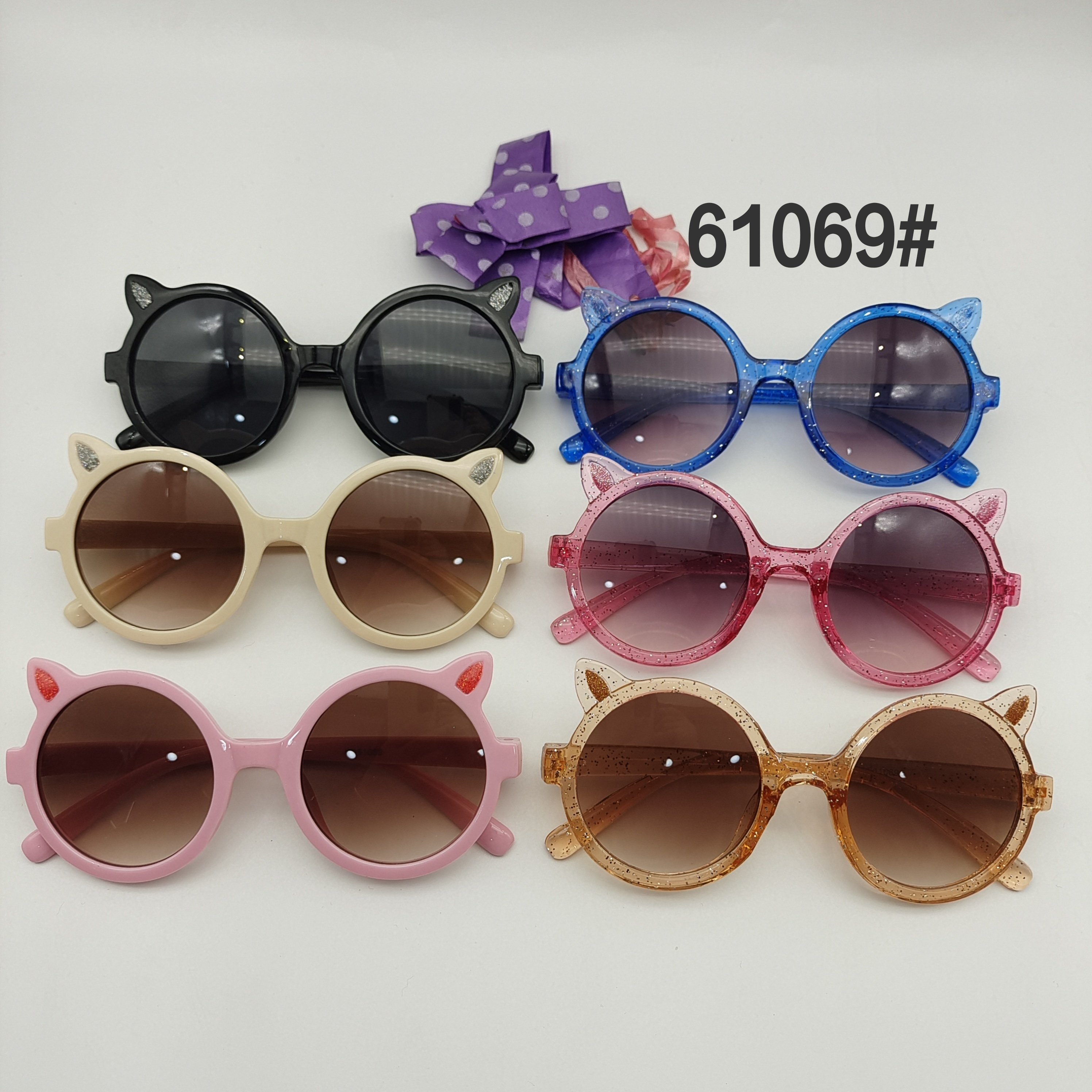 2024 New Fashion Round Frame Silicone Polarized Sunglasses Anti UV Children's Sunglasses Sun Visors