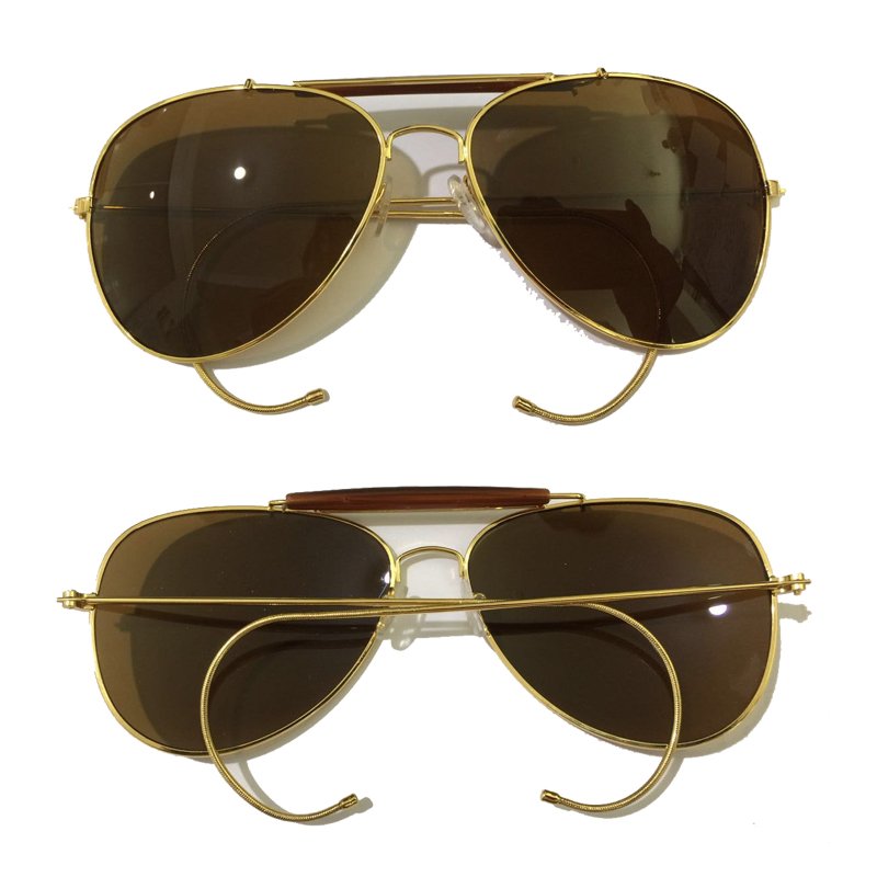 Outdoor Men's Metal frame 3030 Aviation Sunglasses with Wire Wrap Ears Polarized Lenses