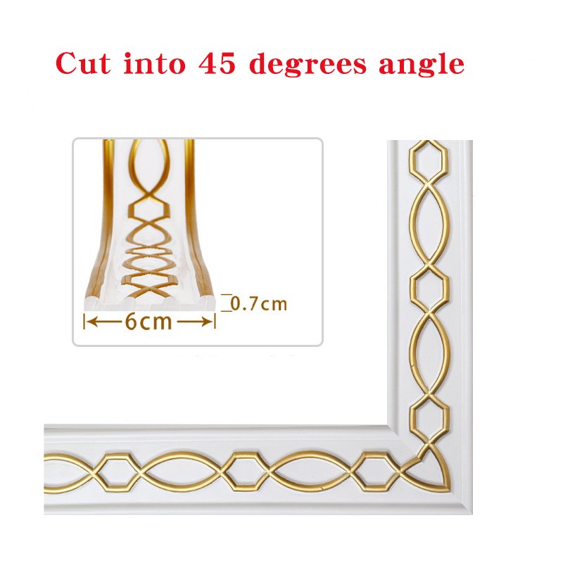 Flexible PVC Moulding Trim Baseboard Self Adhesive Strips TV Background Molding Wall Trim for/Frame/Mirror/Home Furniture Decor