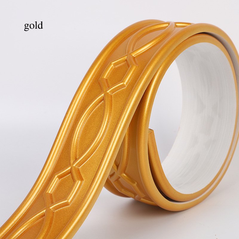 Flexible PVC Moulding Trim Baseboard Self Adhesive Strips TV Background Molding Wall Trim for/Frame/Mirror/Home Furniture Decor