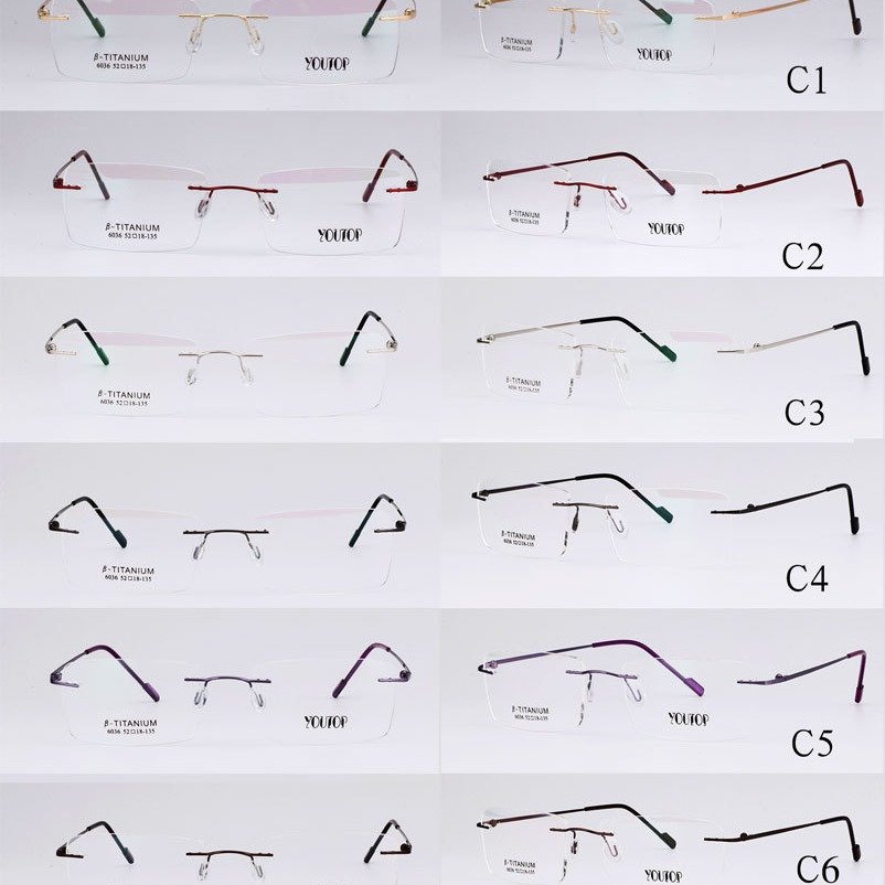 2025 New Order Trendy Fashion Optical High Quality Metal Wholesale Thin Optical Eyeglass Frames Rimless Glasses