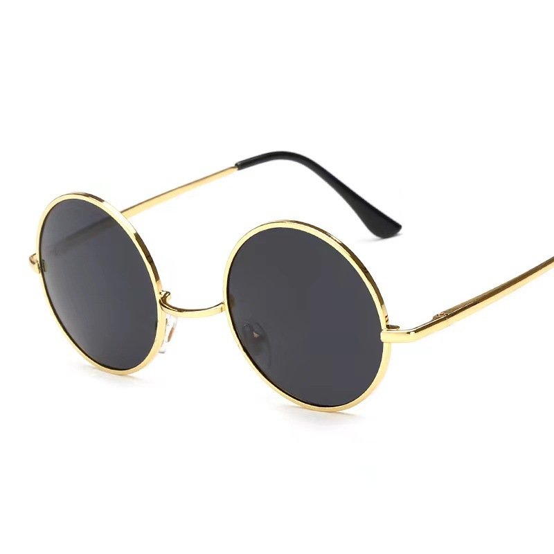2024 INS top selling fashion retro Round frame unisex women men custom cheap metal UV400 polarized sunglasses