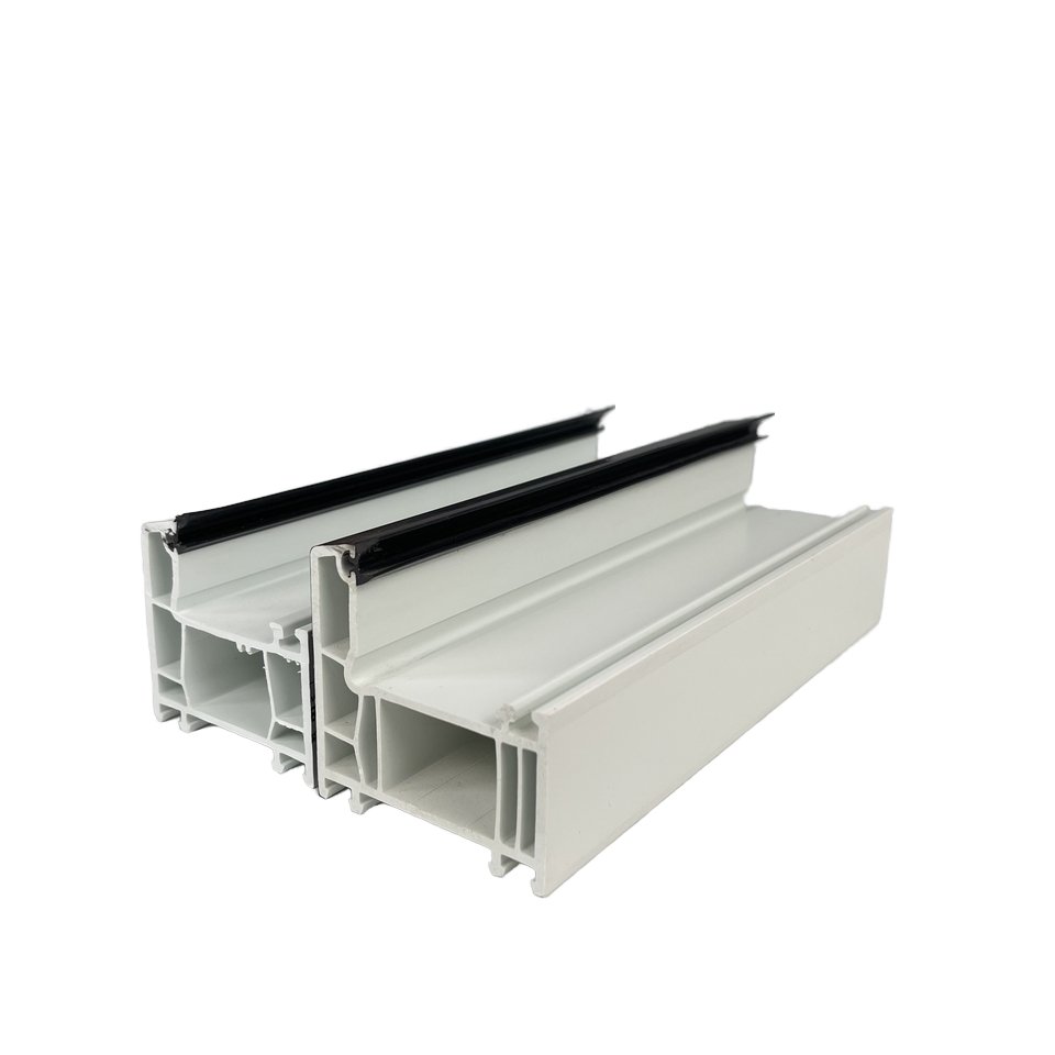 ISO Certified 60mm UPVC Window Frame Extrusion Lead-Free Plastic for Exterior Building and Moulding
