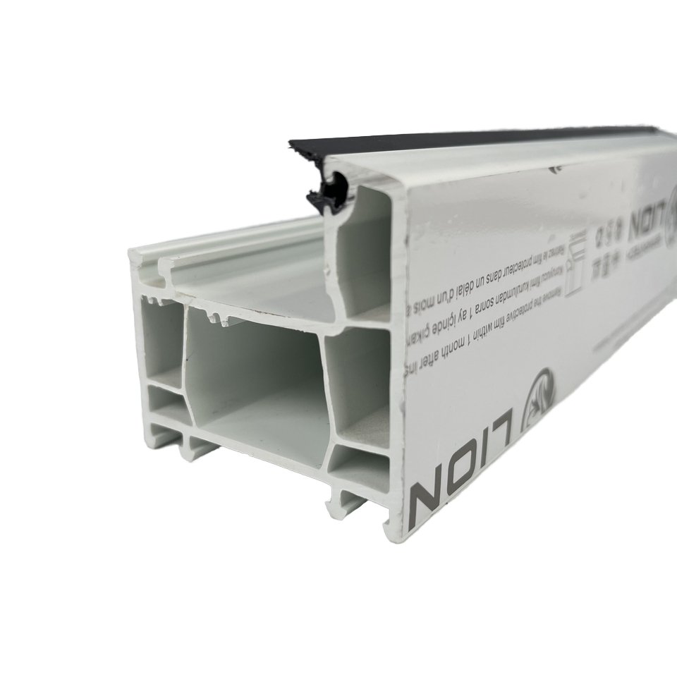 ISO Certified 60mm UPVC Window Frame Extrusion Lead-Free Plastic for Exterior Building and Moulding