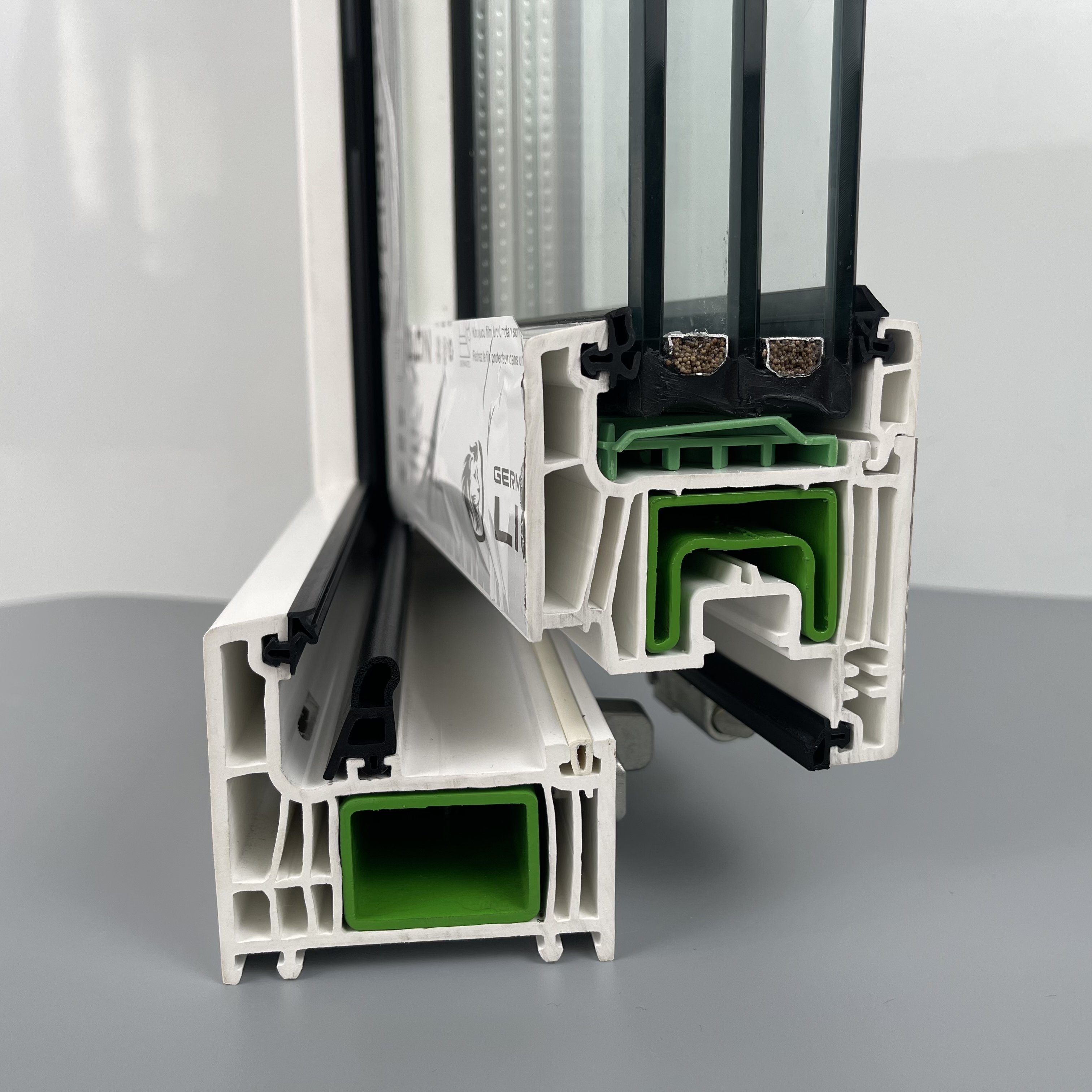 ISO Certified 60mm UPVC Window Frame Extrusion Lead-Free Plastic for Exterior Building and Moulding