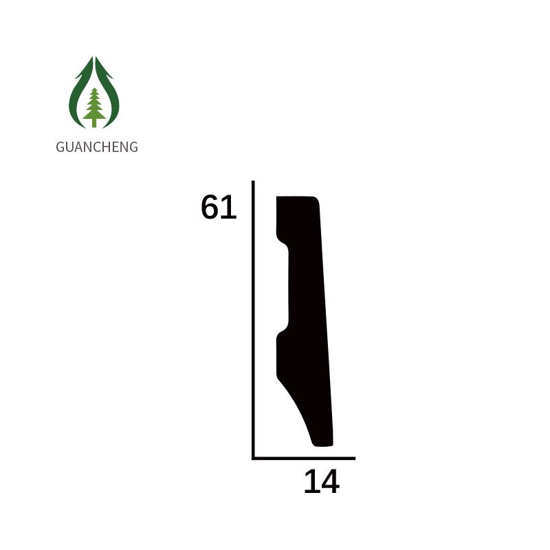 Guancheng 61*14mm White PS Waterproof Skirting boards mouldings wall
