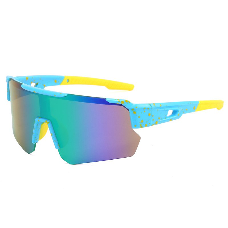 2024 Trendy Navy Blue PC Frame Sports Glasses for Men and Women UV400 Optical Lenses Outdoor Sports Essentials