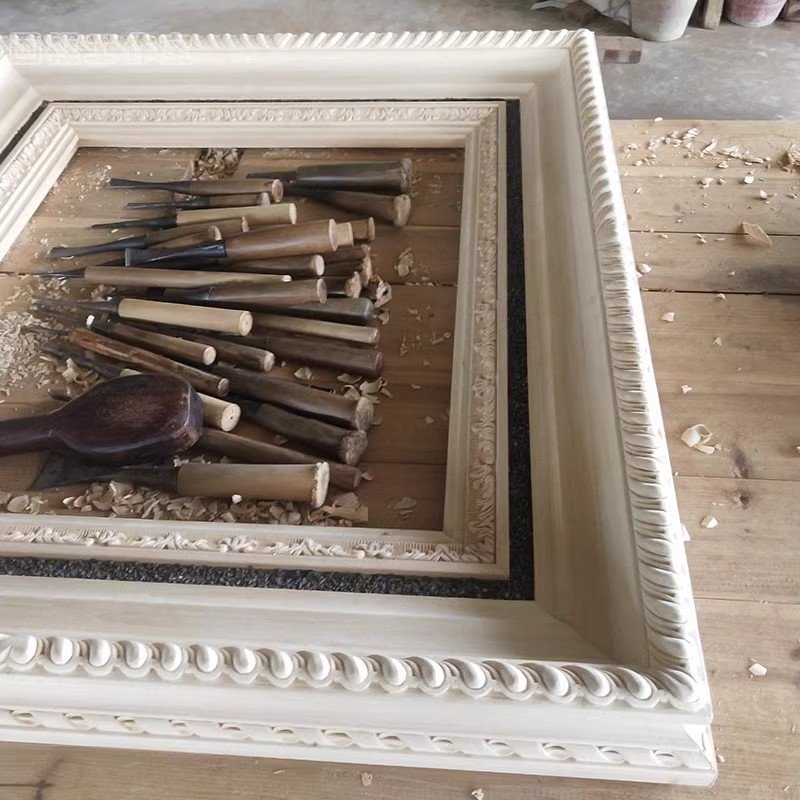 Vintage Solid Wood Picture Photo Frames Moulding Oil Painting Frame for Wall Decoration Painting Mirror Antique Home Decoration