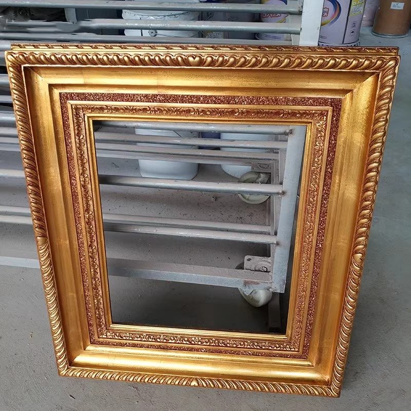 Vintage Solid Wood Picture Photo Frames Moulding Oil Painting Frame for Wall Decoration Painting Mirror Antique Home Decoration