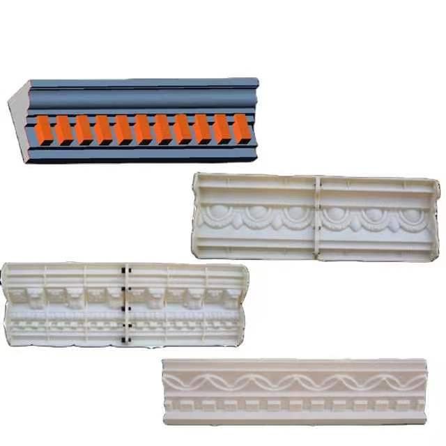 Worry-free After-sales Exterior Precast Concrete Cornice Moulding Mold Silicone Rubber For Plaster Casting Cornice Mold