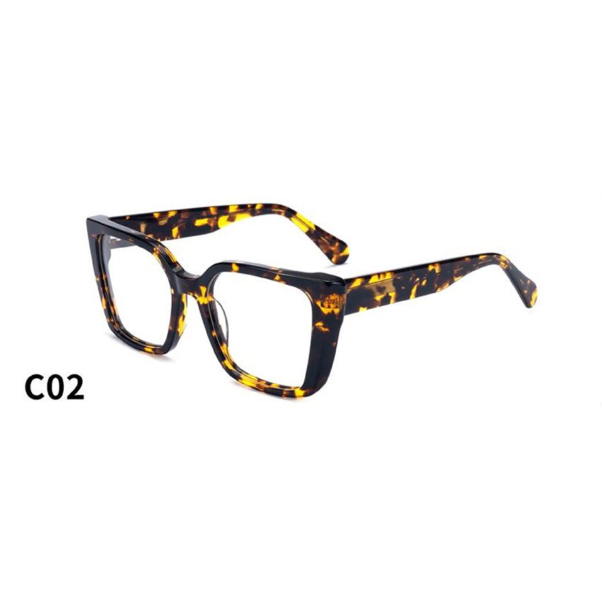 NEW fashion 2024 unique man square acetate optical frames hand made eyewear eye glasses custom OEM eyeglasses frames for Unisex