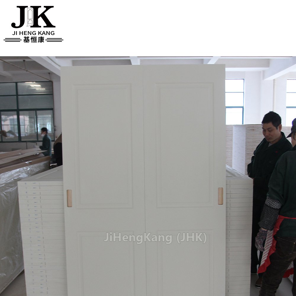 JHK-M03 Rosewood Veneer Wood Door With N-Ash Texture Surface Unfinished, Embossed, Raise Panel Veneer Moulded Door