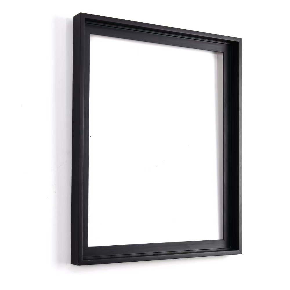 Wholesale Custom Antique 66H * 35W Black Color Simple Classic Soild Wood Canvas Frame Moulding for Picture