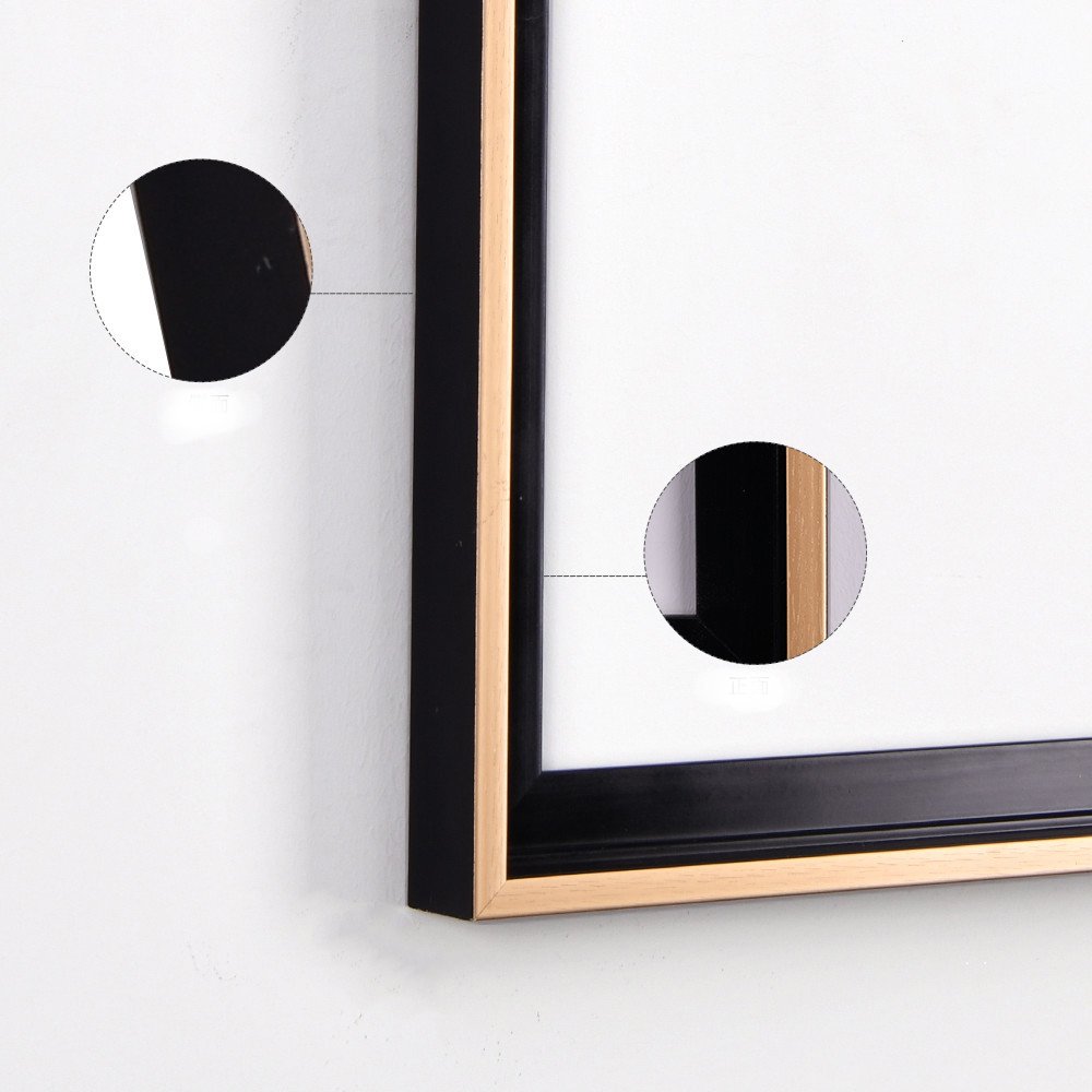 Wholesale Custom Antique 66H * 35W Black Color Simple Classic Soild Wood Canvas Frame Moulding for Picture
