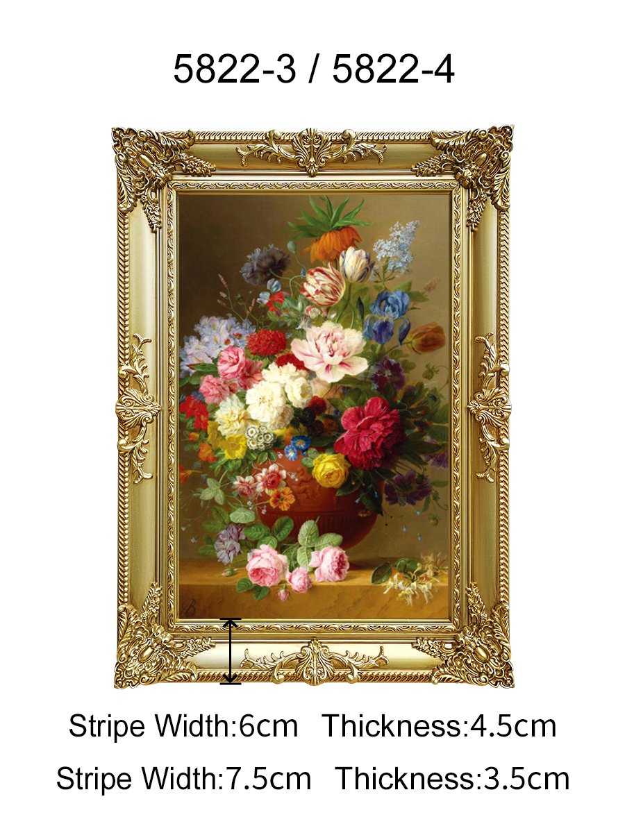 Customize Antique Baroque Wall Art Home Decor Luxury Wood Photo Frame