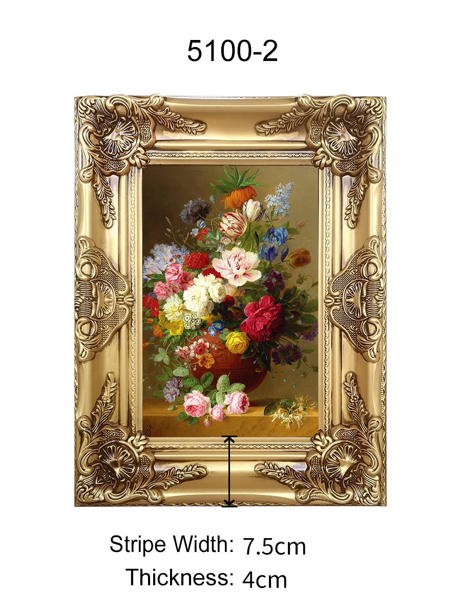 Customize Antique Baroque Wall Art Home Decor Luxury Wood Photo Frame
