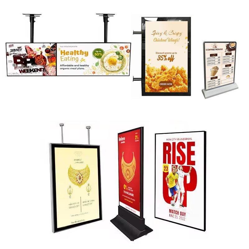 High Brightness Led Crystal Trade Frame Show Light Advertising Display Seg Portable outdoor light box billboards
