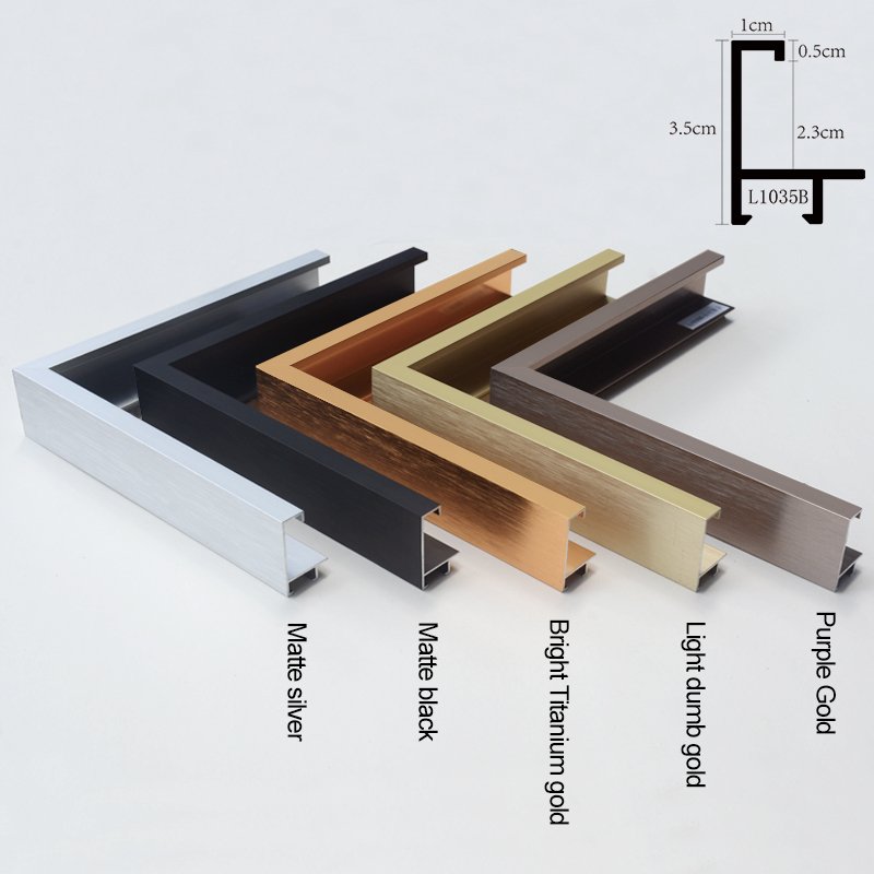 Custom Size Living Room House Decor Aluminum Picture Frame Wall Mirror Photo Frame Aluminum Strip Frames Moulding