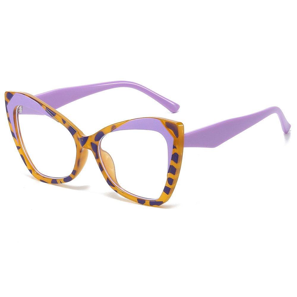 Fashion Luxury Cat-Eye Glasses Frame Female Metal Personality TR90 Optical Glasses Frame Photochromic Blue Light Glasses