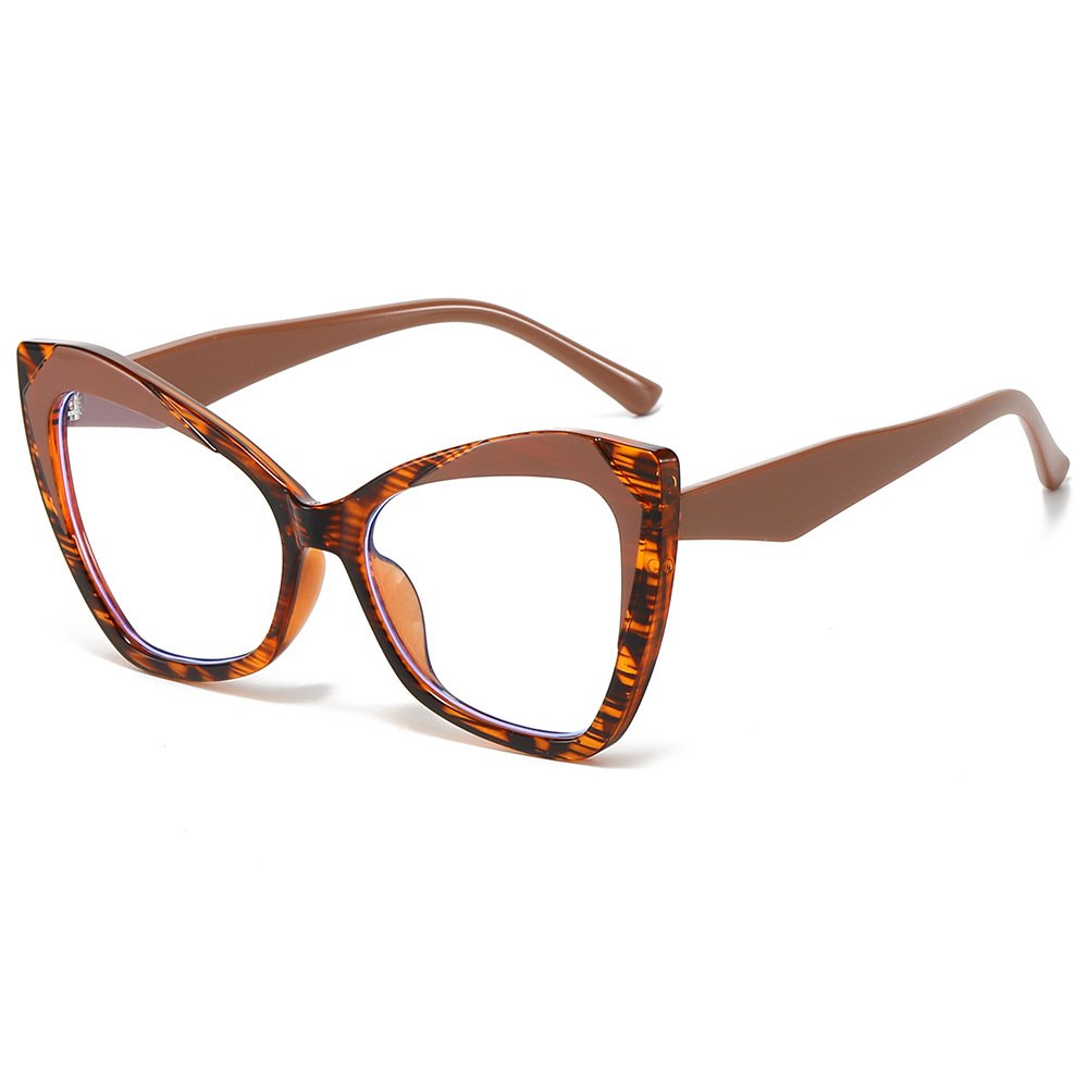 Fashion Luxury Cat-Eye Glasses Frame Female Metal Personality TR90 Optical Glasses Frame Photochromic Blue Light Glasses