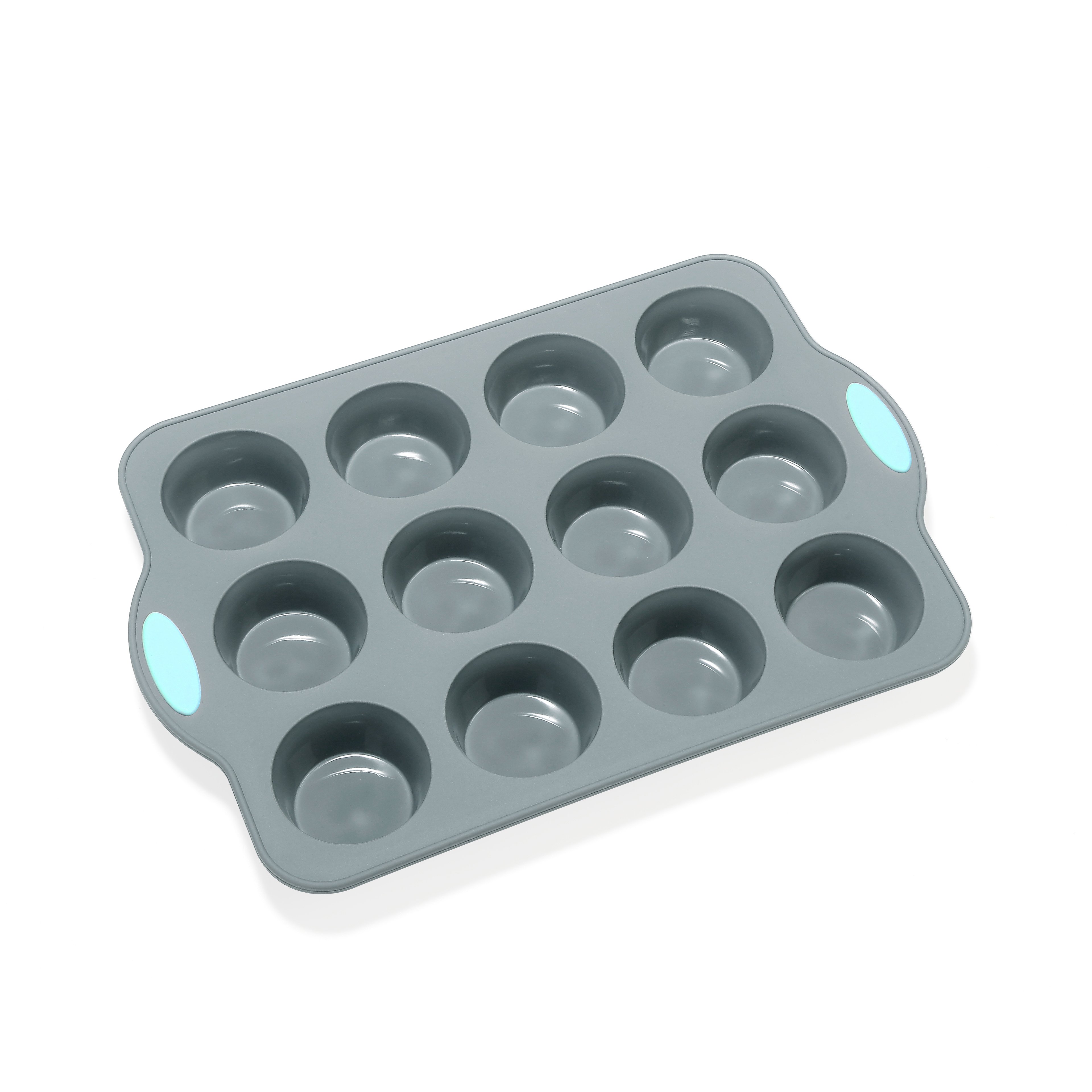 Bicolor 12-Cup Baking Pan Metal Framed Disposable Stainless steel Tools for Home Baking Easy to Use for Oven Packad in Box