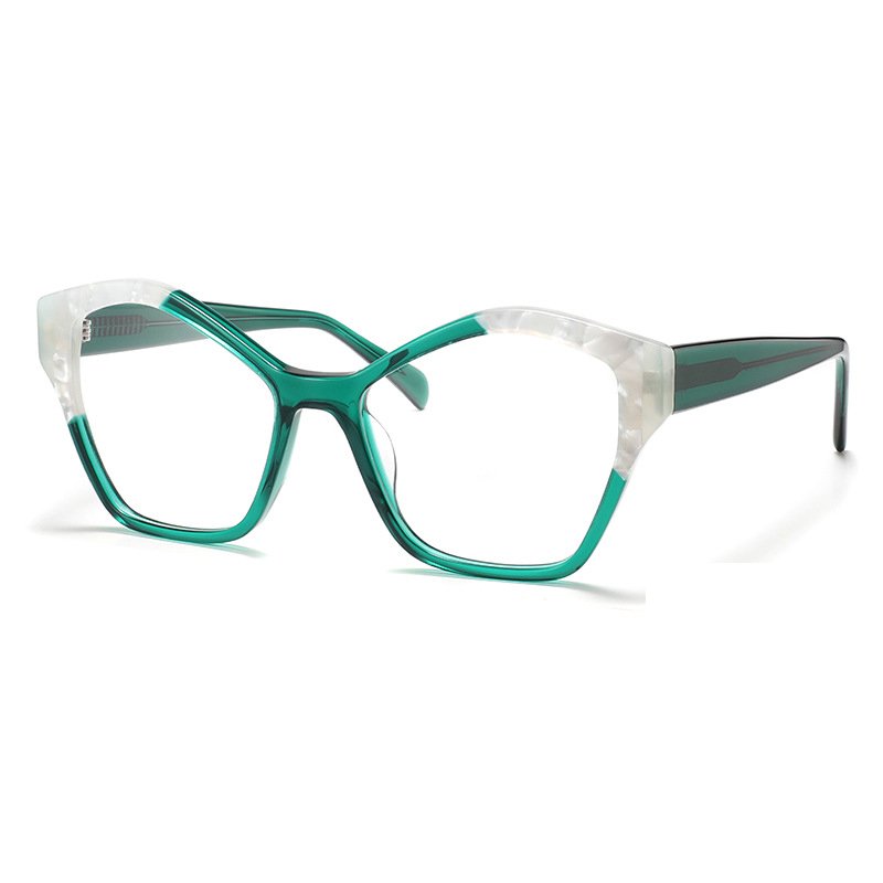 YD1287New Fashion Colorful Acetate Optical Spectacle Frame Women Large Size Vintage Glasses Frame Men Computer Glasses